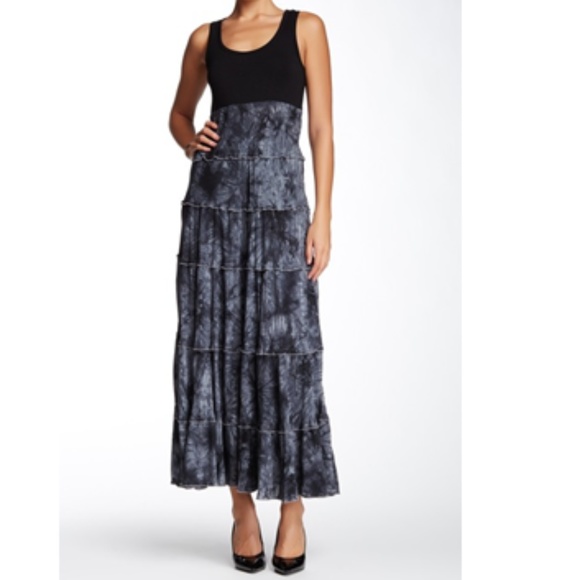 maxi dress tied at bottom